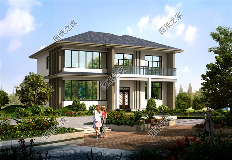 現(xiàn)代風(fēng)二層別墅效果圖設(shè)計(jì)案例