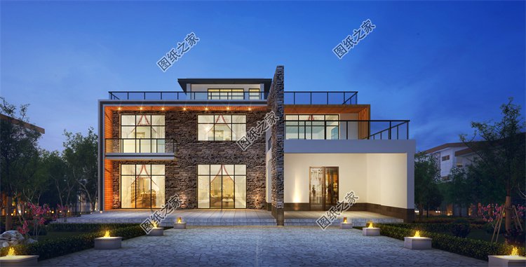 現(xiàn)代風(fēng)二層別墅效果圖設(shè)計(jì)案例