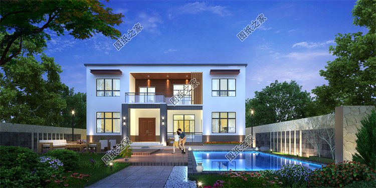 現(xiàn)代風(fēng)二層別墅效果圖設(shè)計(jì)案例