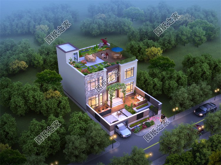 現(xiàn)代風(fēng)二層別墅效果圖設(shè)計(jì)案例
