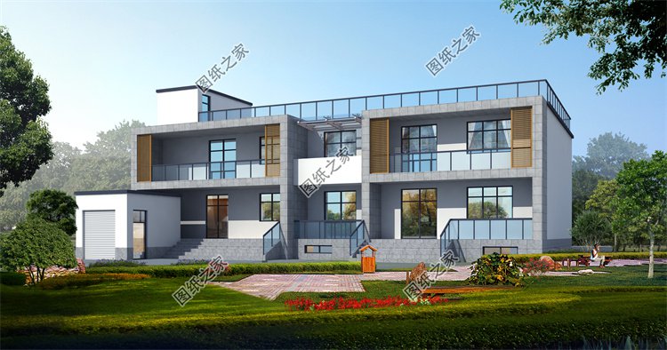 現(xiàn)代風(fēng)二層別墅效果圖設(shè)計(jì)案例