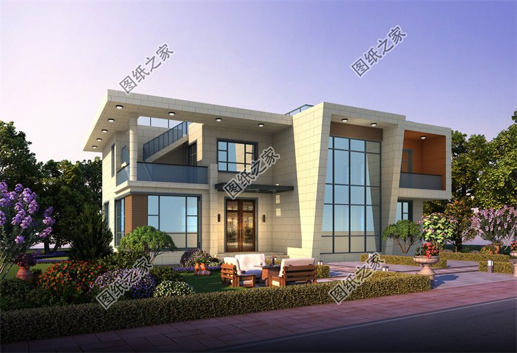 現(xiàn)代風(fēng)二層別墅效果圖設(shè)計(jì)案例