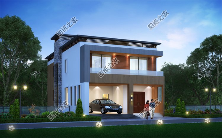 現(xiàn)代風(fēng)二層別墅效果圖設(shè)計(jì)案例