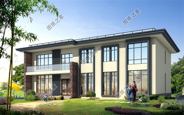 現(xiàn)代風(fēng)二層別墅效果圖設(shè)計(jì)案例