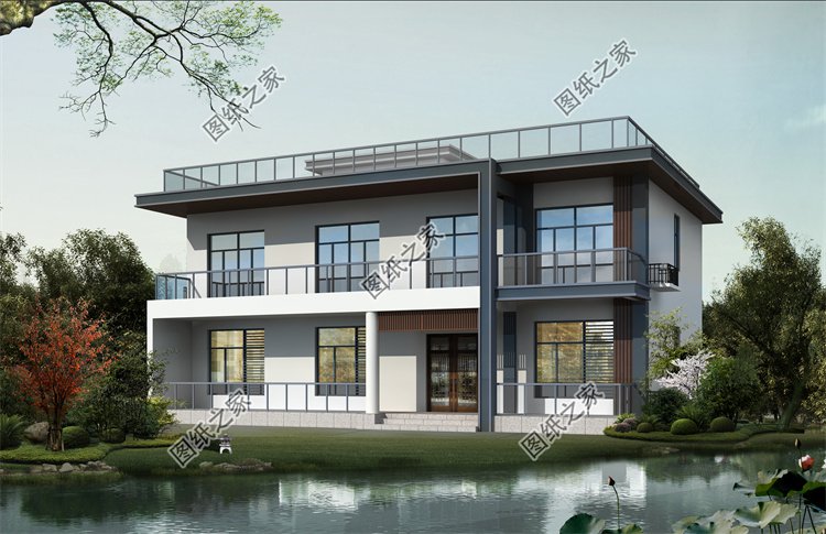 現(xiàn)代風(fēng)二層別墅效果圖設(shè)計(jì)案例