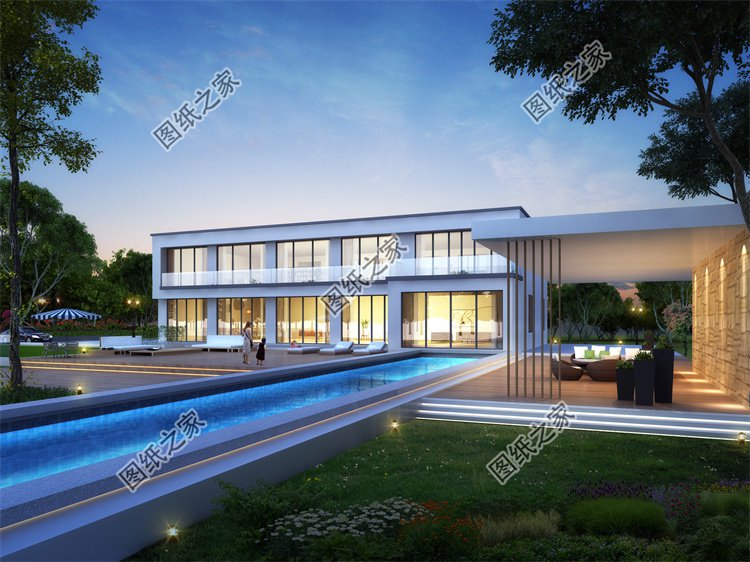 現(xiàn)代風(fēng)二層別墅效果圖設(shè)計(jì)案例