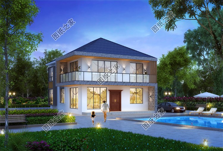 現(xiàn)代風(fēng)二層別墅效果圖設(shè)計(jì)案例