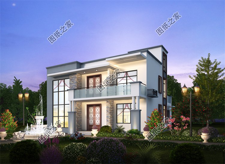 現(xiàn)代風(fēng)二層別墅效果圖設(shè)計(jì)案例