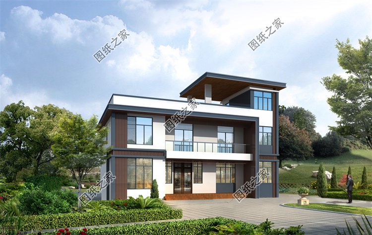 現(xiàn)代風(fēng)二層別墅效果圖設(shè)計(jì)案例