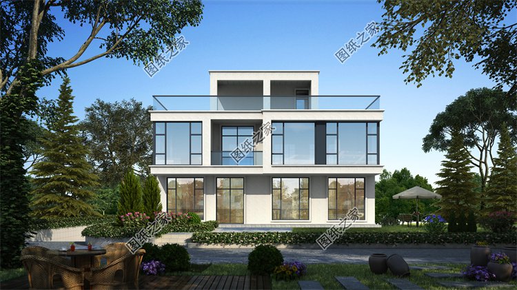 現(xiàn)代風(fēng)二層別墅效果圖設(shè)計(jì)案例