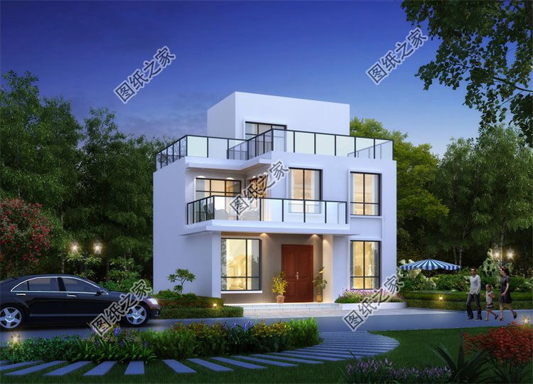 現(xiàn)代風(fēng)二層別墅效果圖設(shè)計(jì)案例