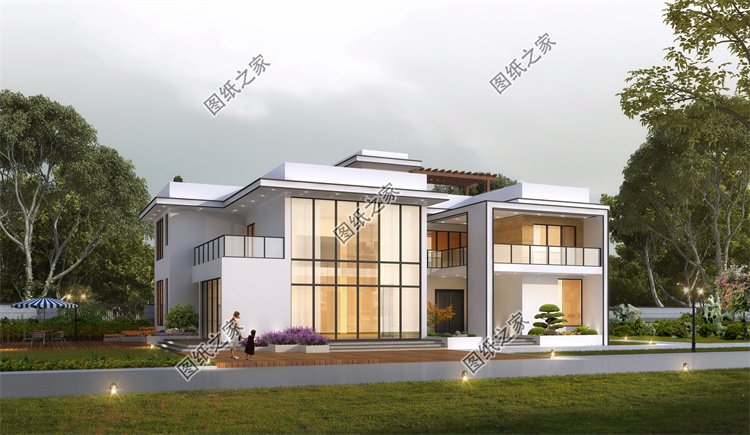 現(xiàn)代風(fēng)二層別墅效果圖設(shè)計(jì)案例