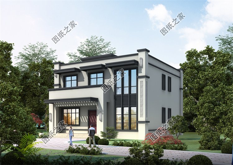 現(xiàn)代風(fēng)二層別墅效果圖設(shè)計(jì)案例