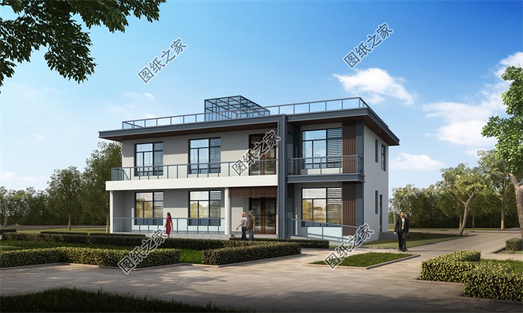 現(xiàn)代風(fēng)二層別墅效果圖設(shè)計(jì)案例