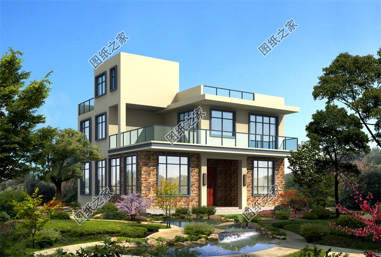 現(xiàn)代風(fēng)二層別墅效果圖設(shè)計(jì)案例