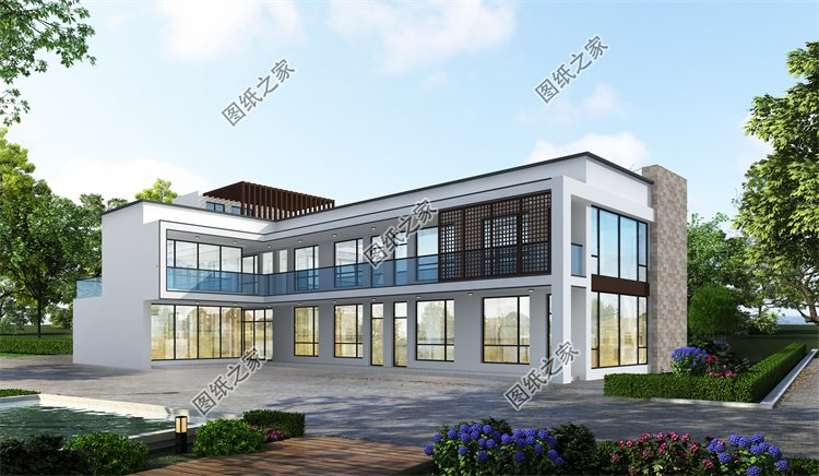 現(xiàn)代風(fēng)二層別墅效果圖設(shè)計(jì)案例