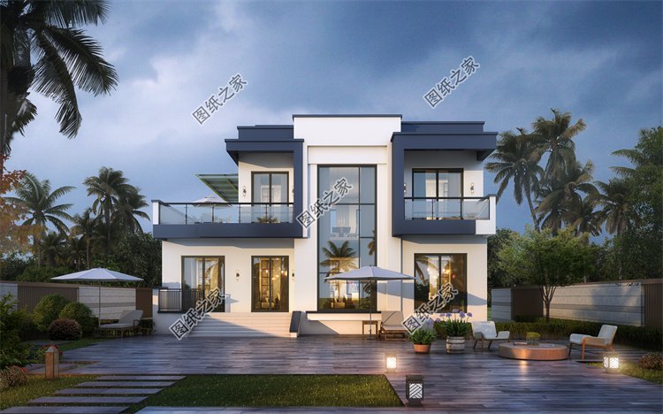 現(xiàn)代風(fēng)二層別墅效果圖設(shè)計(jì)案例