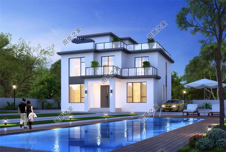 現(xiàn)代風(fēng)二層別墅效果圖設(shè)計(jì)案例