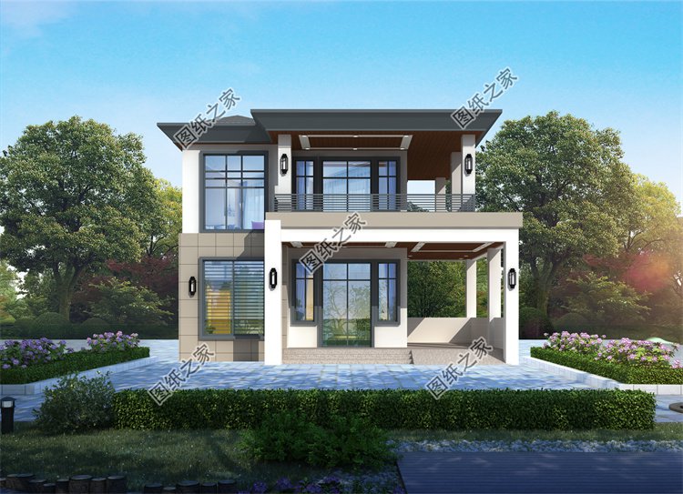 現(xiàn)代風(fēng)二層別墅效果圖設(shè)計(jì)案例