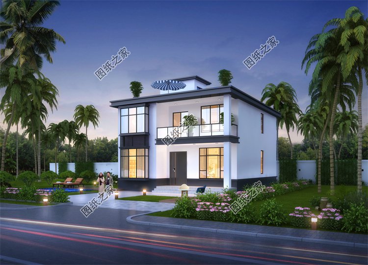 現(xiàn)代風(fēng)二層別墅效果圖設(shè)計(jì)案例