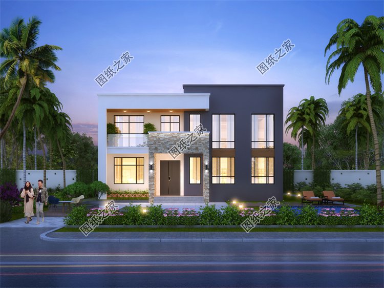 現(xiàn)代風(fēng)二層別墅效果圖設(shè)計(jì)案例