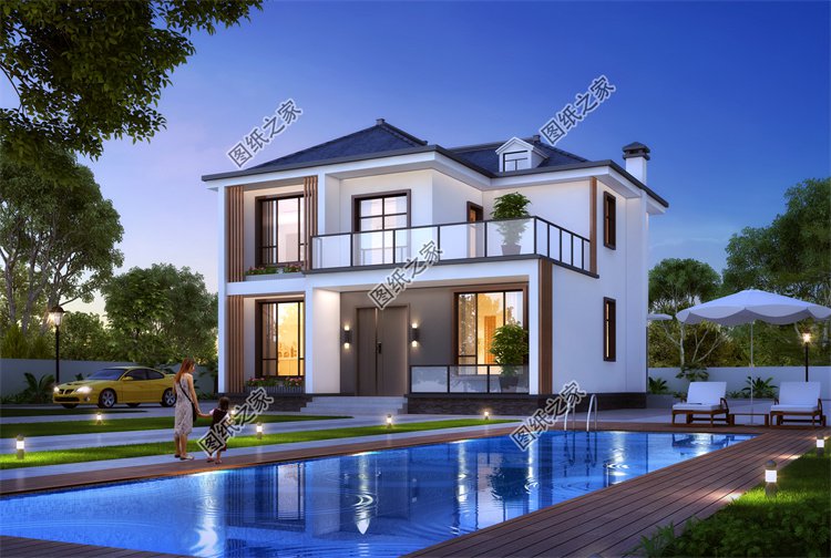 現(xiàn)代風(fēng)二層別墅效果圖設(shè)計(jì)案例