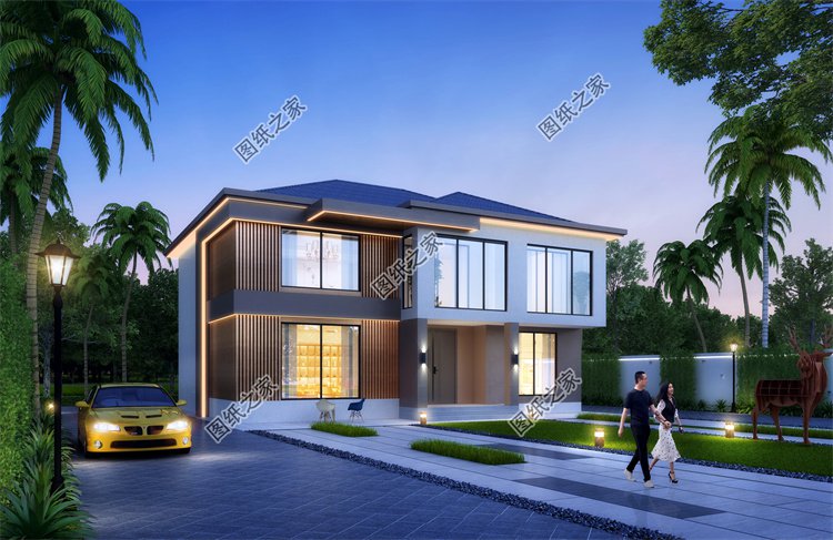 現(xiàn)代風(fēng)二層別墅效果圖設(shè)計(jì)案例