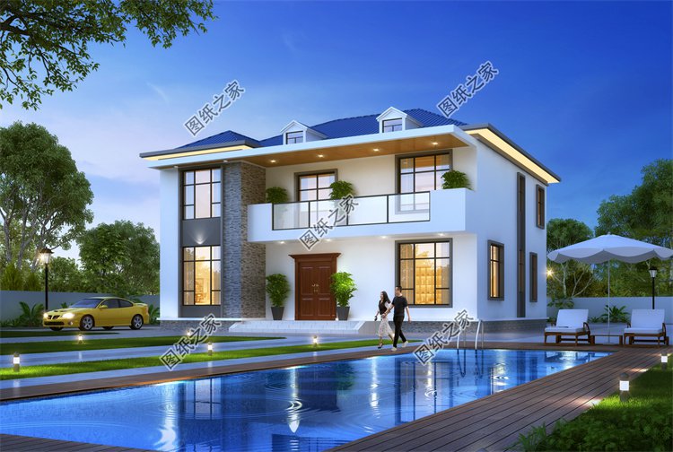 現(xiàn)代風(fēng)二層別墅效果圖設(shè)計(jì)案例