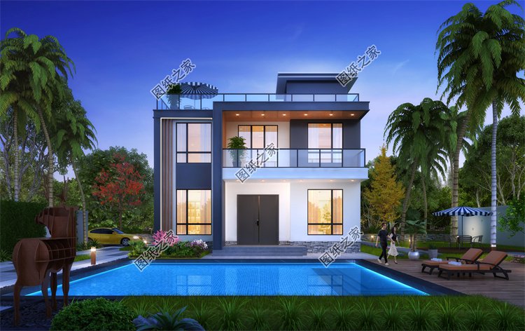 現(xiàn)代風(fēng)二層別墅效果圖設(shè)計(jì)案例