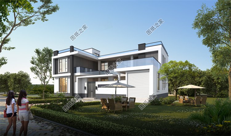 現(xiàn)代風(fēng)二層別墅效果圖設(shè)計(jì)案例