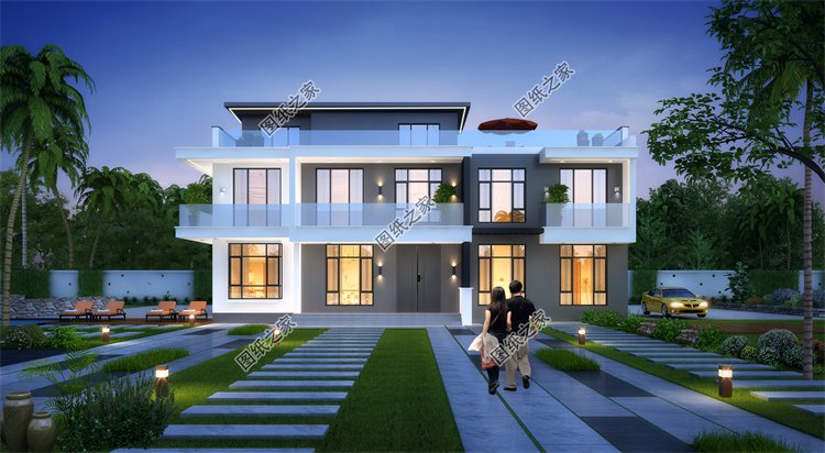 現(xiàn)代風(fēng)二層別墅效果圖設(shè)計(jì)案例