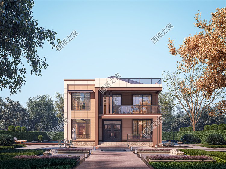 現(xiàn)代風(fēng)二層別墅效果圖設(shè)計(jì)案例