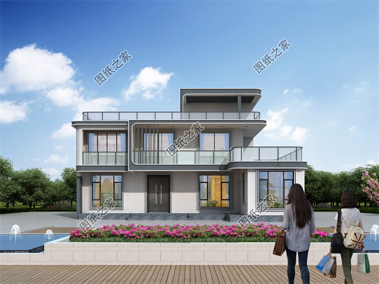 現(xiàn)代風(fēng)二層別墅效果圖設(shè)計(jì)案例