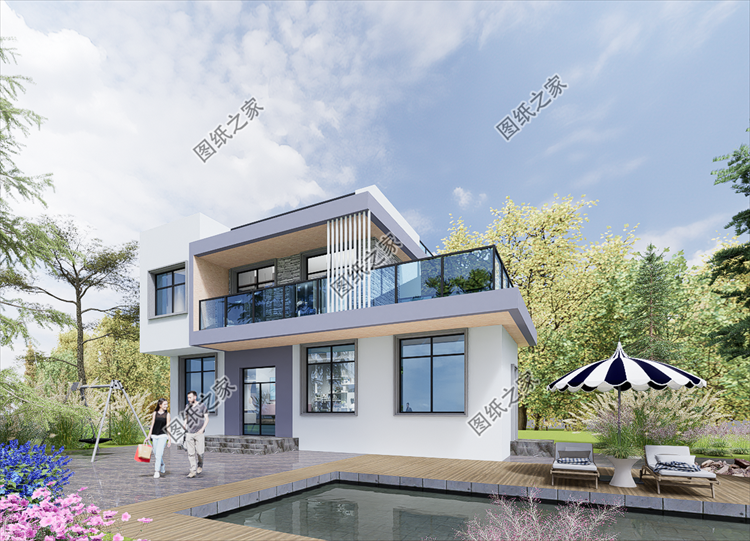 現(xiàn)代風(fēng)二層別墅效果圖設(shè)計(jì)案例