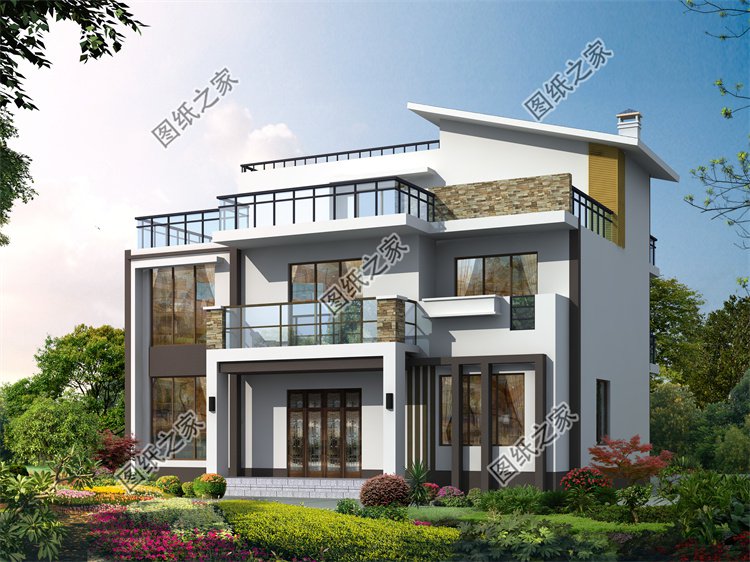 現(xiàn)代風(fēng)三層別墅效果圖設(shè)計(jì)案例