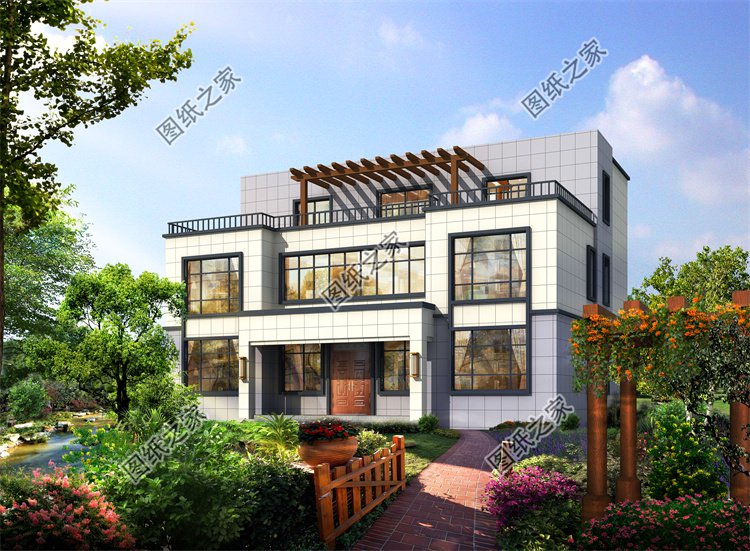 現(xiàn)代風(fēng)三層別墅效果圖設(shè)計(jì)案例