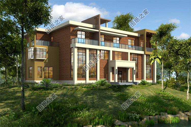 現(xiàn)代風(fēng)三層別墅效果圖設(shè)計(jì)案例
