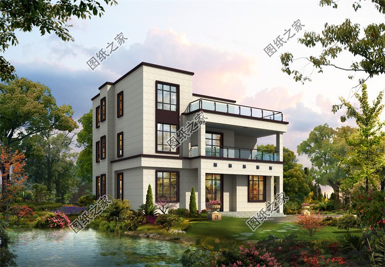 現(xiàn)代風(fēng)三層別墅效果圖設(shè)計(jì)案例