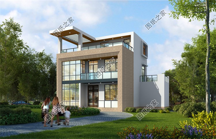 現(xiàn)代風(fēng)三層別墅效果圖設(shè)計(jì)案例