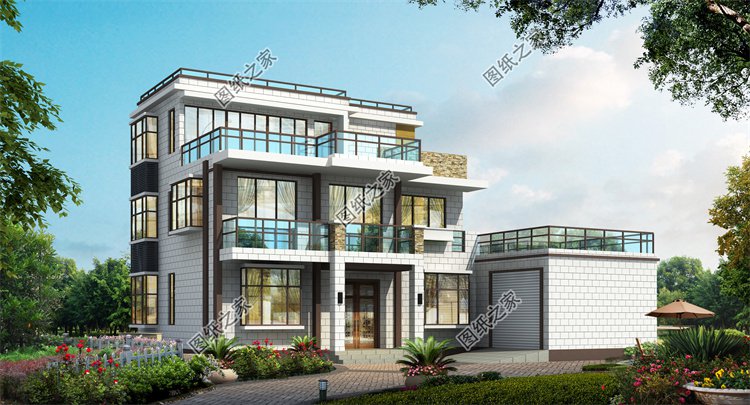 現(xiàn)代風(fēng)三層別墅效果圖設(shè)計(jì)案例