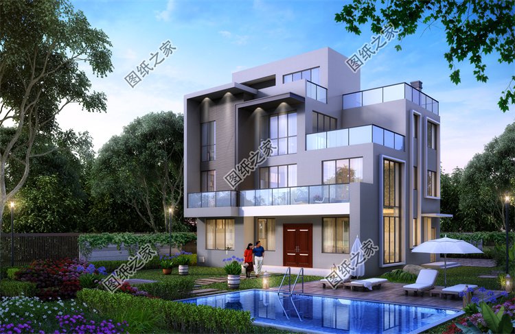 現(xiàn)代風(fēng)三層別墅效果圖設(shè)計(jì)案例