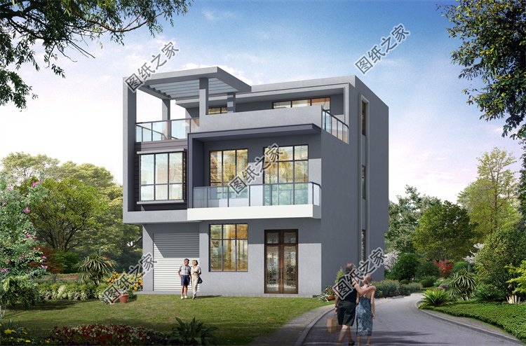 現(xiàn)代風(fēng)三層別墅效果圖設(shè)計(jì)案例