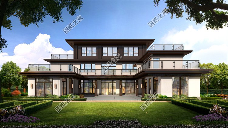 現(xiàn)代風(fēng)三層別墅效果圖設(shè)計(jì)案例