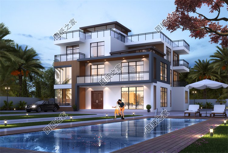 現(xiàn)代風(fēng)三層別墅效果圖設(shè)計(jì)案例