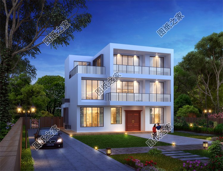 現(xiàn)代風(fēng)三層別墅效果圖設(shè)計(jì)案例