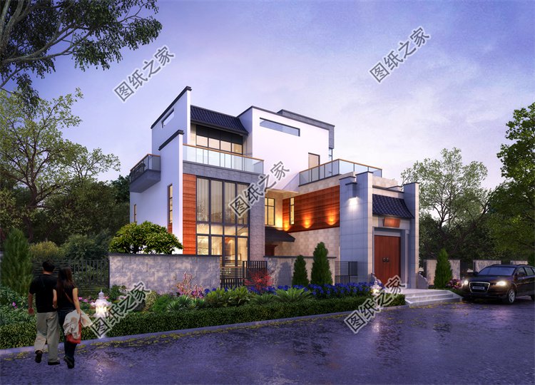 現(xiàn)代風(fēng)三層別墅效果圖設(shè)計(jì)案例