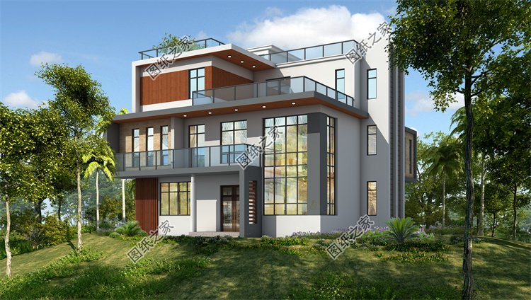 現(xiàn)代風(fēng)三層別墅效果圖設(shè)計(jì)案例