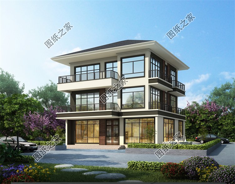 現(xiàn)代風(fēng)三層別墅效果圖設(shè)計(jì)案例