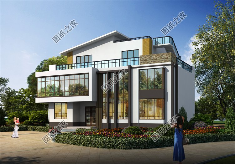 現(xiàn)代風(fēng)三層別墅效果圖設(shè)計(jì)案例