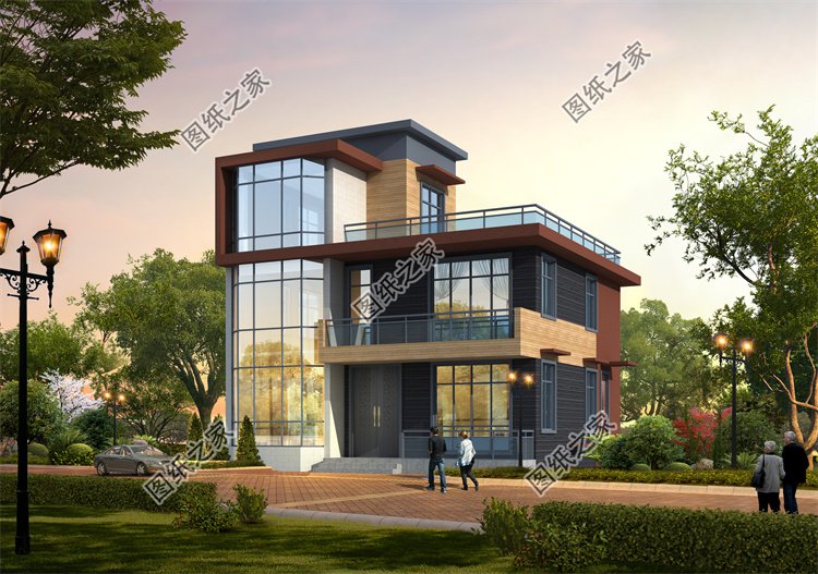 現(xiàn)代風(fēng)三層別墅效果圖設(shè)計(jì)案例